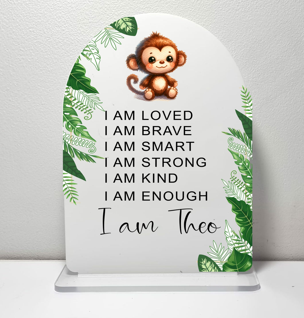 Affirmation Plaque - Cheeky Monkey