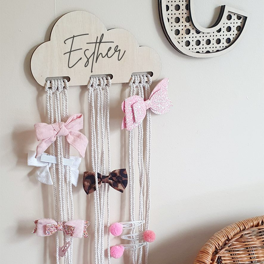 Personalised Cloud Bow Holder