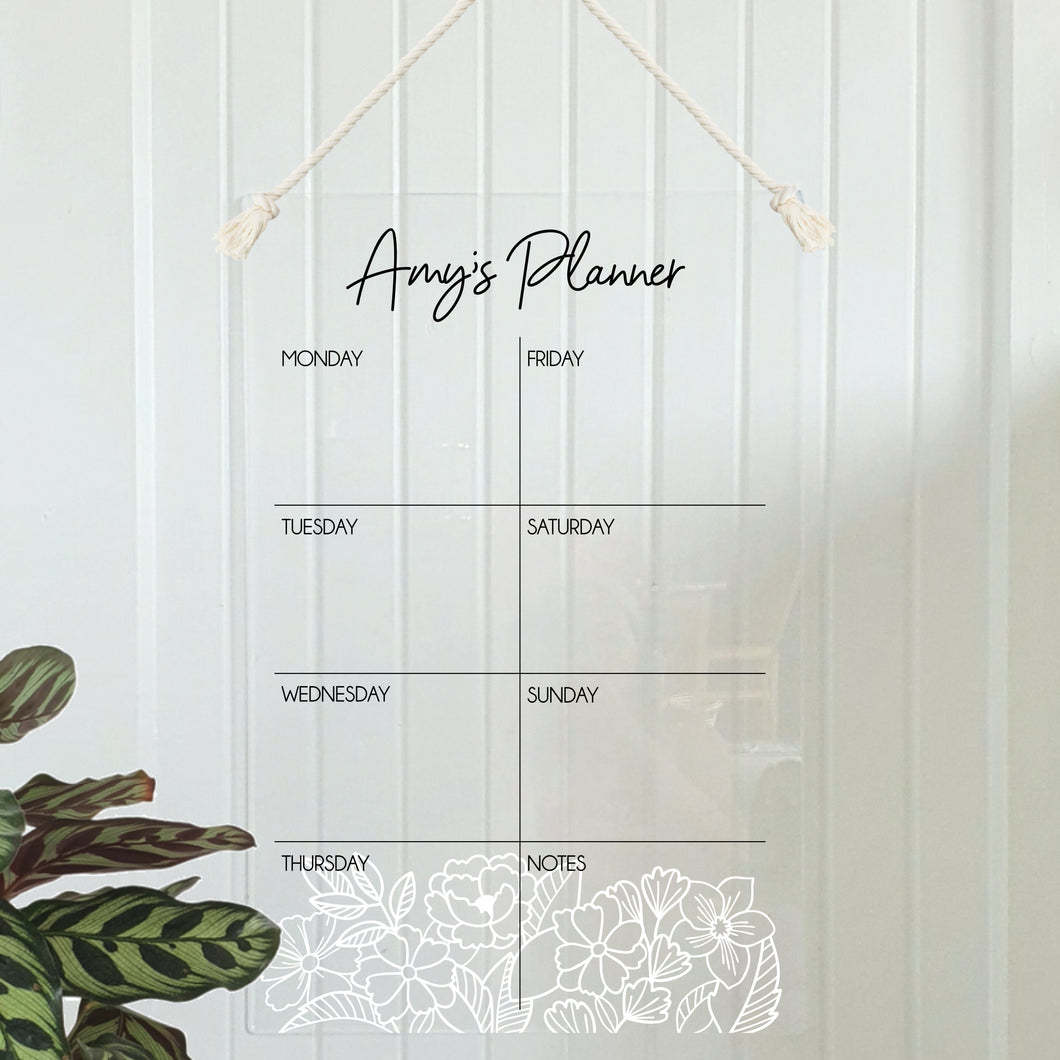 Wall Planner Layout 1 - Line Flowers