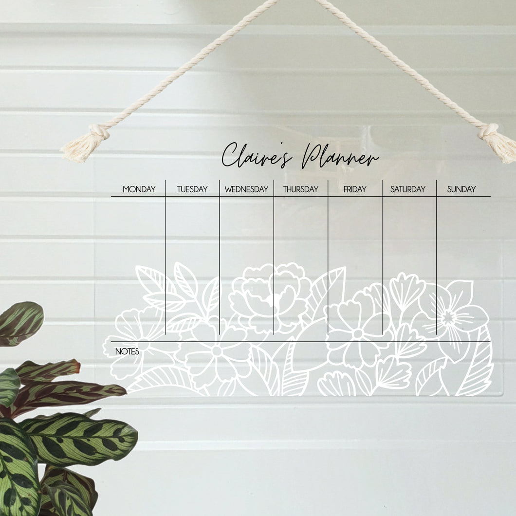 Wall Planner Layout 2 - Line Flowers