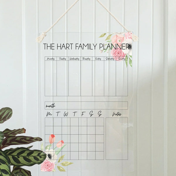 Wall Planner Layout 3 - Peony Bouquet